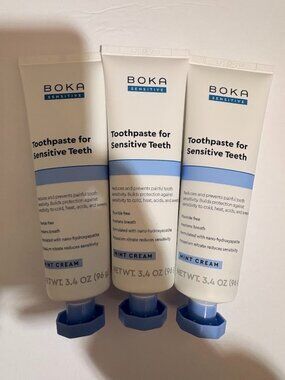 Boka Fluoride Free Toothpaste-Nano Hydroxyapatite, Sensitive- 3 Tubes